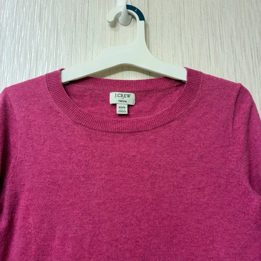 J. Crew cotton wool blend Teddie sweater, small‎ Pink